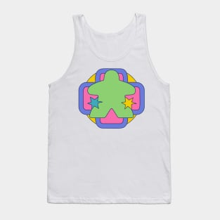 Colorful 90s Retro Board Game Meeple Tank Top